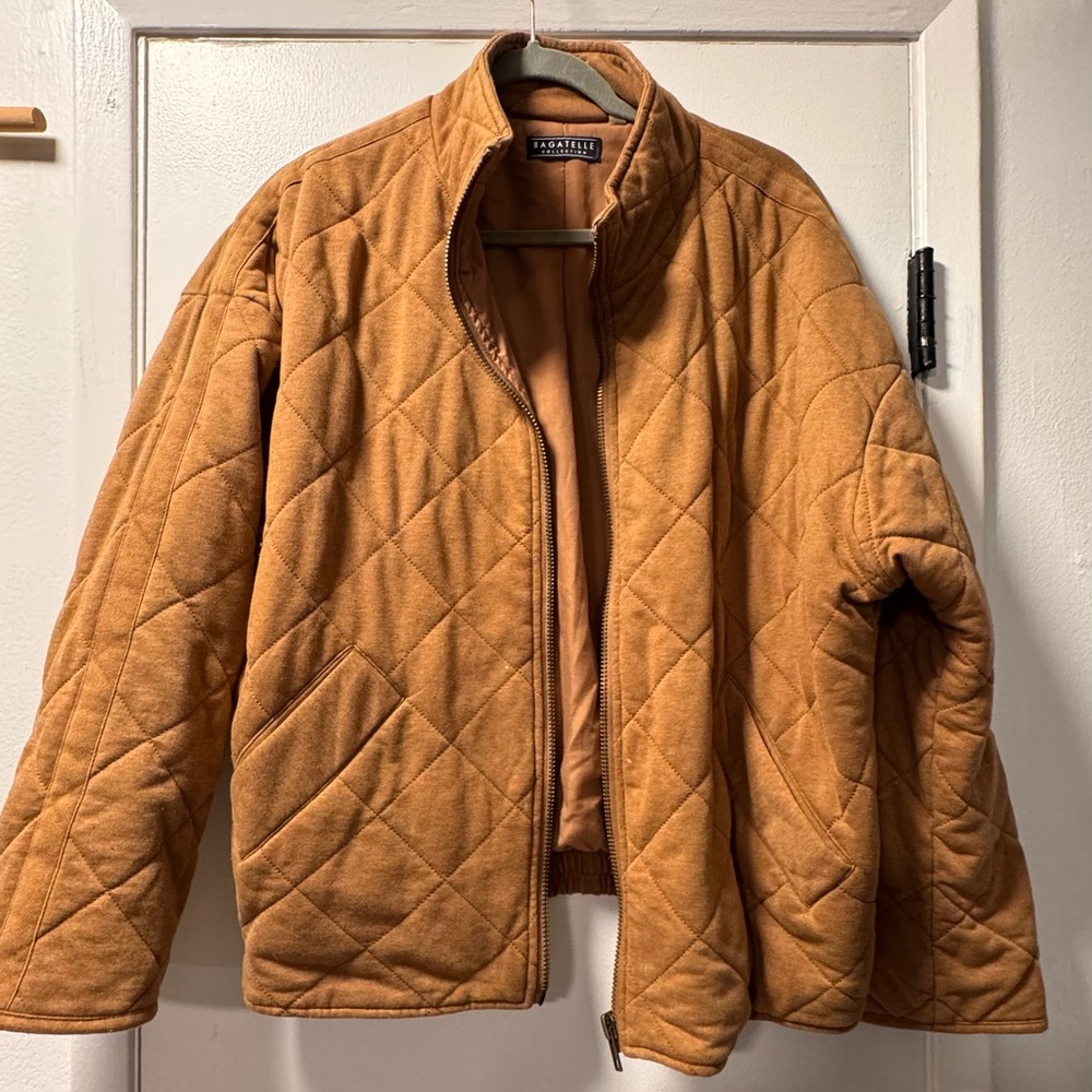 Bagatelle Camel Quilted women’s Puffer bomber Jacket